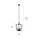 Four Light Pendant from the Abbotswell Collection in Black Finish by Kichler