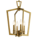 Four Light Pendant from the Abbotswell Collection in Natural Brass Finish by Kichler