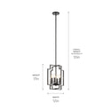 Four Light Pendant from the Downtown Deco Collection in Midnight Chrome Finish by Kichler