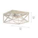Four Light Flush Mount from the Moorgate Collection in Distressed Antique White Finish by Kichler