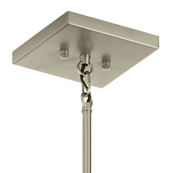 Four Light Foyer Pendant from the Lente Collection in Midnight Oak Finish by Kichler