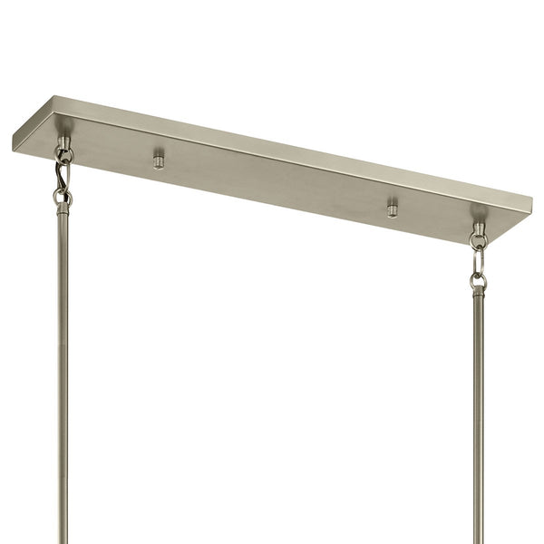 Seven Light Linear Chandelier from the Lente Collection in Midnight Oak Finish by Kichler