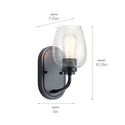 One Light Wall Sconce from the Valserrano Collection in Black Finish by Kichler
