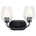 Two Light Bath from the Valserrano Collection in Black Finish by Kichler