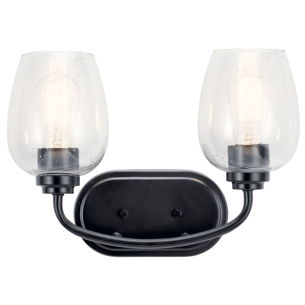Two Light Bath from the Valserrano Collection in Black Finish by Kichler