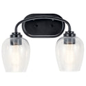 Two Light Bath from the Valserrano Collection in Black Finish by Kichler