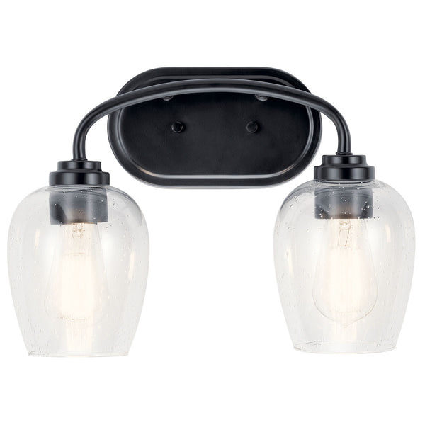 Two Light Bath from the Valserrano Collection in Black Finish by Kichler