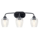 Three Light Bath from the Valserrano Collection in Black Finish by Kichler