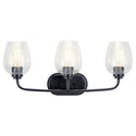 Three Light Bath from the Valserrano Collection in Black Finish by Kichler