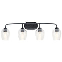 Four Light Bath from the Valserrano Collection in Black Finish by Kichler