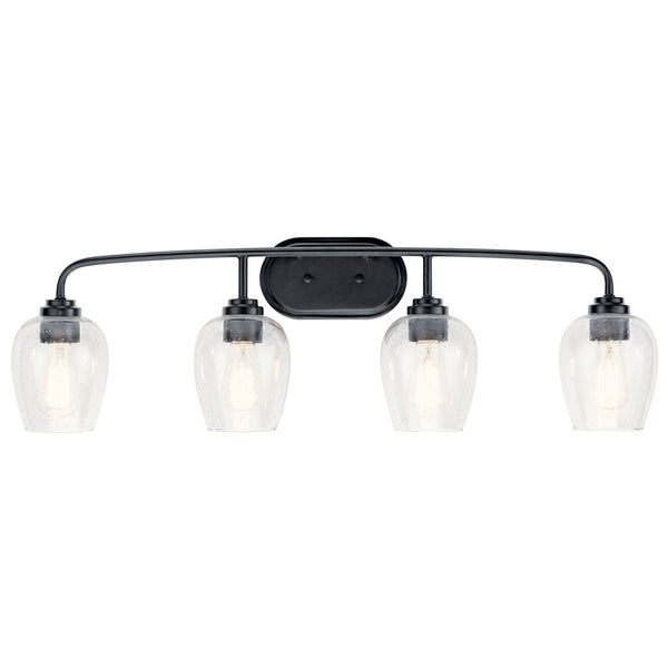Four Light Bath from the Valserrano Collection in Black Finish by Kichler