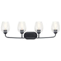 Four Light Bath from the Valserrano Collection in Black Finish by Kichler