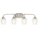 Four Light Bath from the Valserrano Collection in Brushed Nickel Finish by Kichler