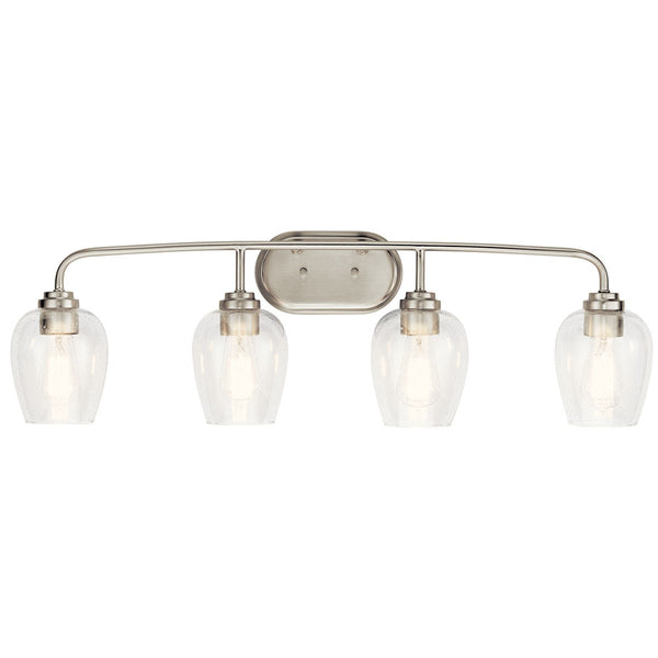 Four Light Bath from the Valserrano Collection in Brushed Nickel Finish by Kichler