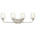Four Light Bath from the Valserrano Collection in Brushed Nickel Finish by Kichler