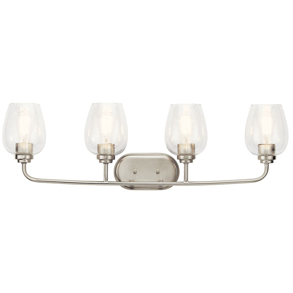 Four Light Bath from the Valserrano Collection in Brushed Nickel Finish by Kichler