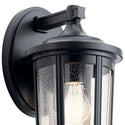 One Light Outdoor Wall Mount from the Fairfield Collection in Black Finish by Kichler