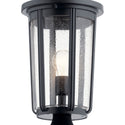 One Light Outdoor Post Mount from the Fairfield Collection in Black Finish by Kichler