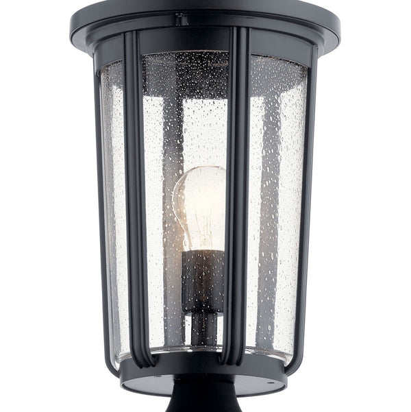 One Light Outdoor Post Mount from the Fairfield Collection in Black Finish by Kichler