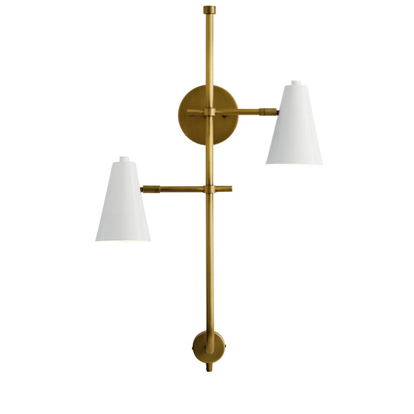 Two Light Wall Sconce from the Sylvia Collection in White Finish by Kichler