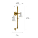 Two Light Wall Sconce from the Sylvia Collection in White Finish by Kichler
