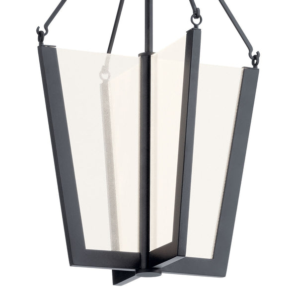 LED Pendant from the Calters Collection in Black Finish by Kichler