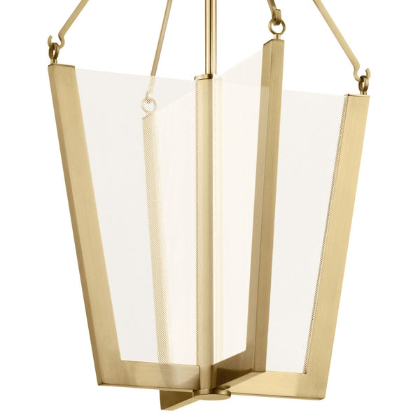 LED Pendant from the Calters Collection in Champagne Gold Finish by Kichler