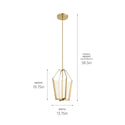 LED Pendant from the Calters Collection in Champagne Gold Finish by Kichler