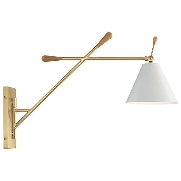 One Light Wall Sconce from the Finnick Collection in Champagne Gold Finish by Kichler