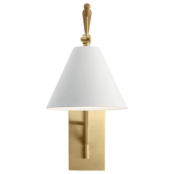 One Light Wall Sconce from the Finnick Collection in Champagne Gold Finish by Kichler