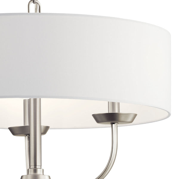 Three Light Chandelier from the Kennewick Collection in Brushed Nickel Finish by Kichler