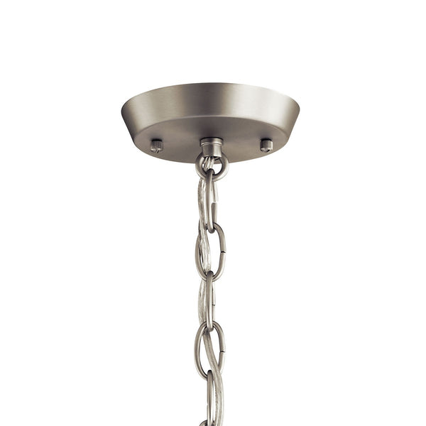 Three Light Chandelier from the Kennewick Collection in Brushed Nickel Finish by Kichler