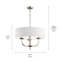 Three Light Chandelier from the Kennewick Collection in Brushed Nickel Finish by Kichler