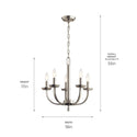 Five Light Chandelier from the Kennewick Collection in Brushed Nickel Finish by Kichler