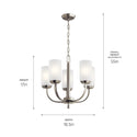 Five Light Chandelier from the Kennewick Collection in Brushed Nickel Finish by Kichler