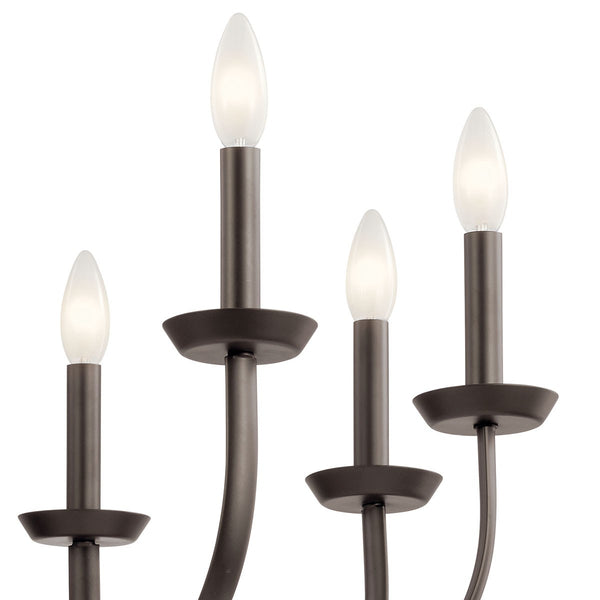 Eight Light Chandelier from the Kennewick Collection in Olde Bronze Finish by Kichler