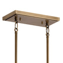 Eight Light Linear Chandelier from the Aivian Collection in Weathered Brass Finish by Kichler