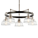 Five Light Chandelier from the Eastmont Collection in Polished Nickel Finish by Kichler