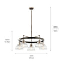 Five Light Chandelier from the Eastmont Collection in Polished Nickel Finish by Kichler