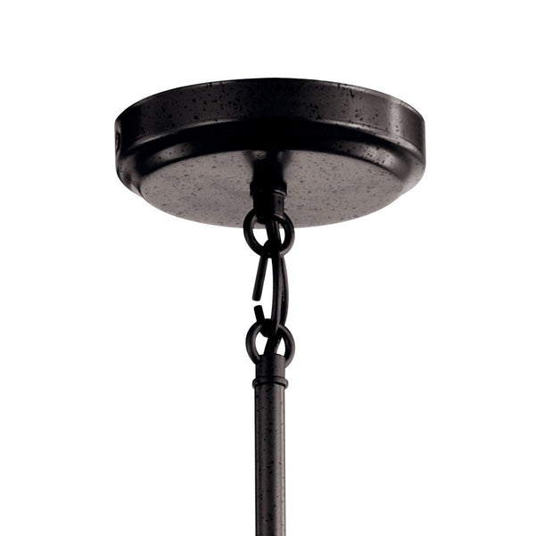 Four Light Chandelier from the Marrus Collection in Weathered Zinc Finish by Kichler
