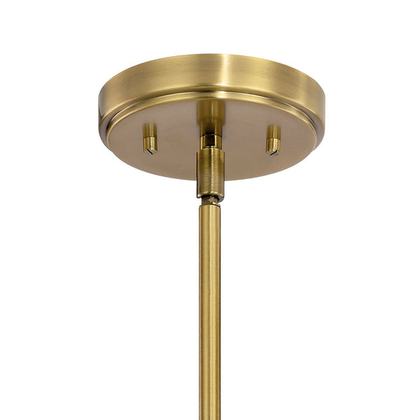 Three Light Chandelier from the Kimrose Collection in Brushed Natural Brass Finish by Kichler