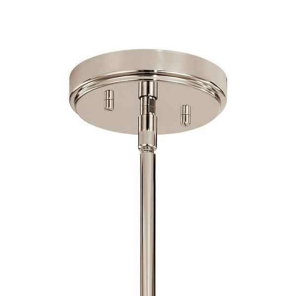 Three Light Chandelier from the Kimrose Collection in Polished Nickel Finish by Kichler