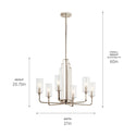 Six Light Chandelier from the Kimrose Collection in Polished Nickel Finish by Kichler