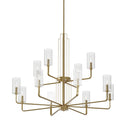 12 Light Chandelier from the Kimrose Collection in Brushed Natural Brass Finish by Kichler