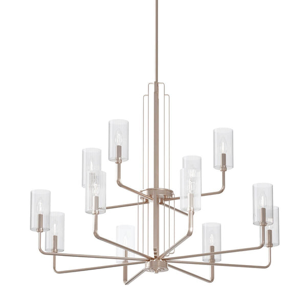 12 Light Chandelier from the Kimrose Collection in Polished Nickel Finish by Kichler