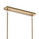 Ten Light Linear Chandelier from the Kimrose Collection in Brushed Natural Brass Finish by Kichler