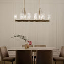 Ten Light Linear Chandelier from the Kimrose Collection in Brushed Natural Brass Finish by Kichler