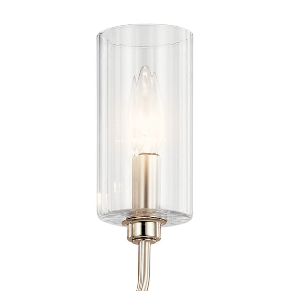 Ten Light Linear Chandelier from the Kimrose Collection in Polished Nickel Finish by Kichler