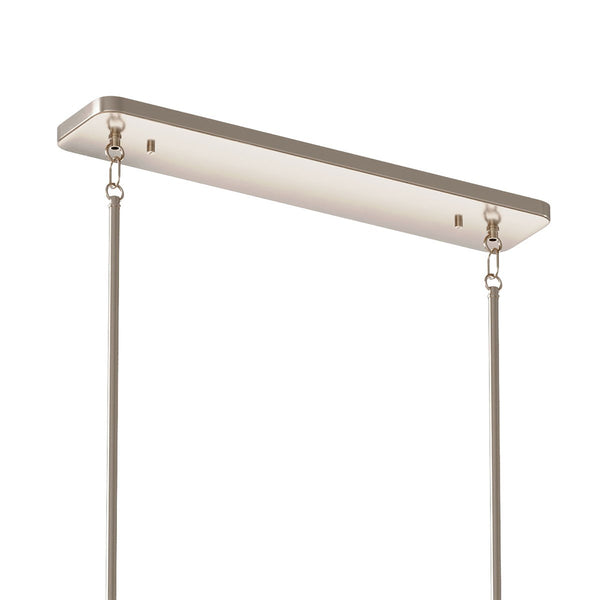 Ten Light Linear Chandelier from the Kimrose Collection in Polished Nickel Finish by Kichler