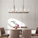 Ten Light Linear Chandelier from the Kimrose Collection in Polished Nickel Finish by Kichler